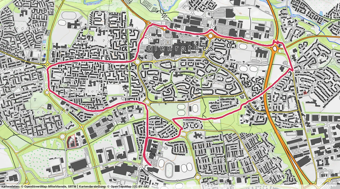 Route map for 🏃‍♂️ ⏰00:45:13 📏8.32km ⏱️5:26/km 🛫69m 🧁783Kcal
