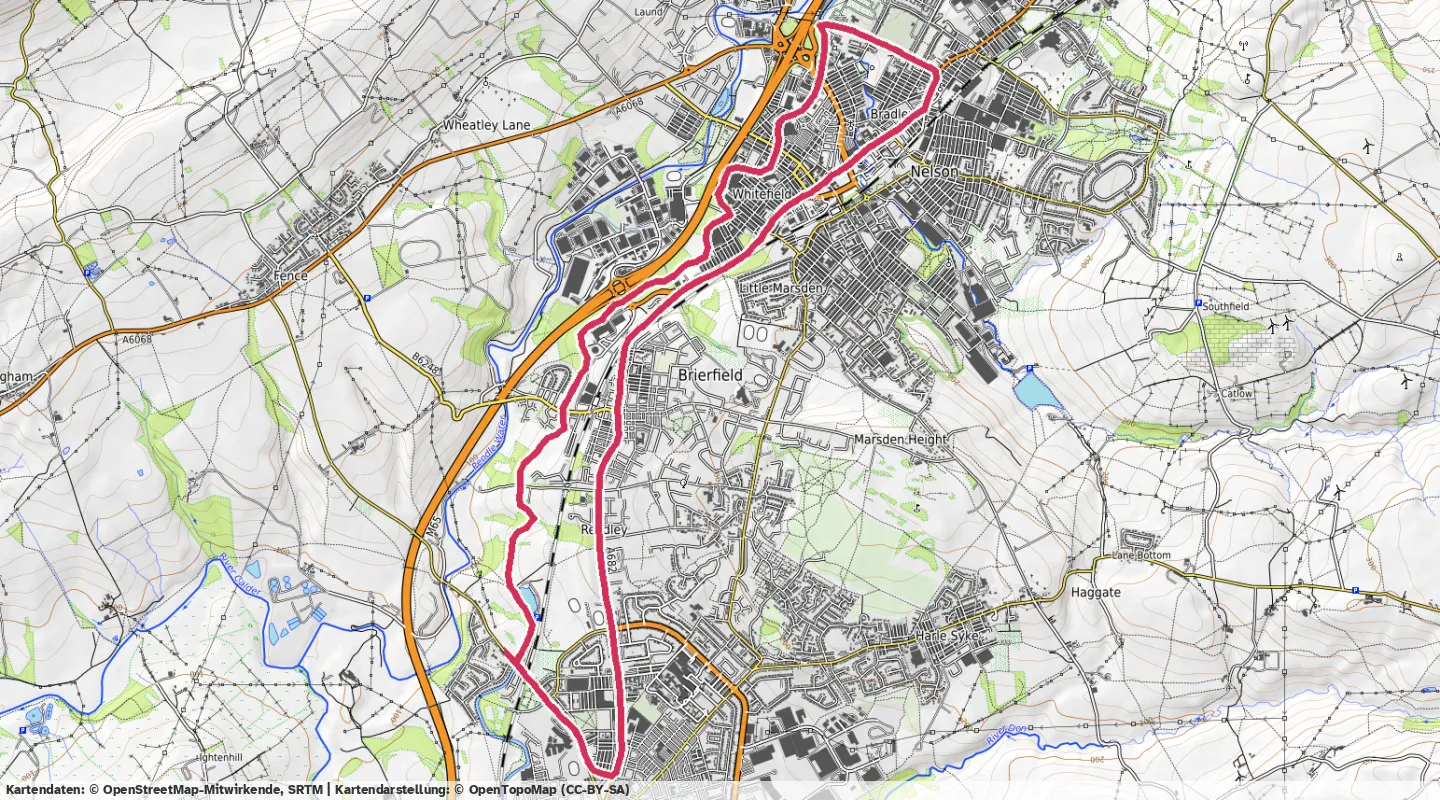 Route map for 🏃‍♂️ ⏰01:10:55 📏12.48km ⏱️5:40/km 🛫84m 🧁1,018Kcal