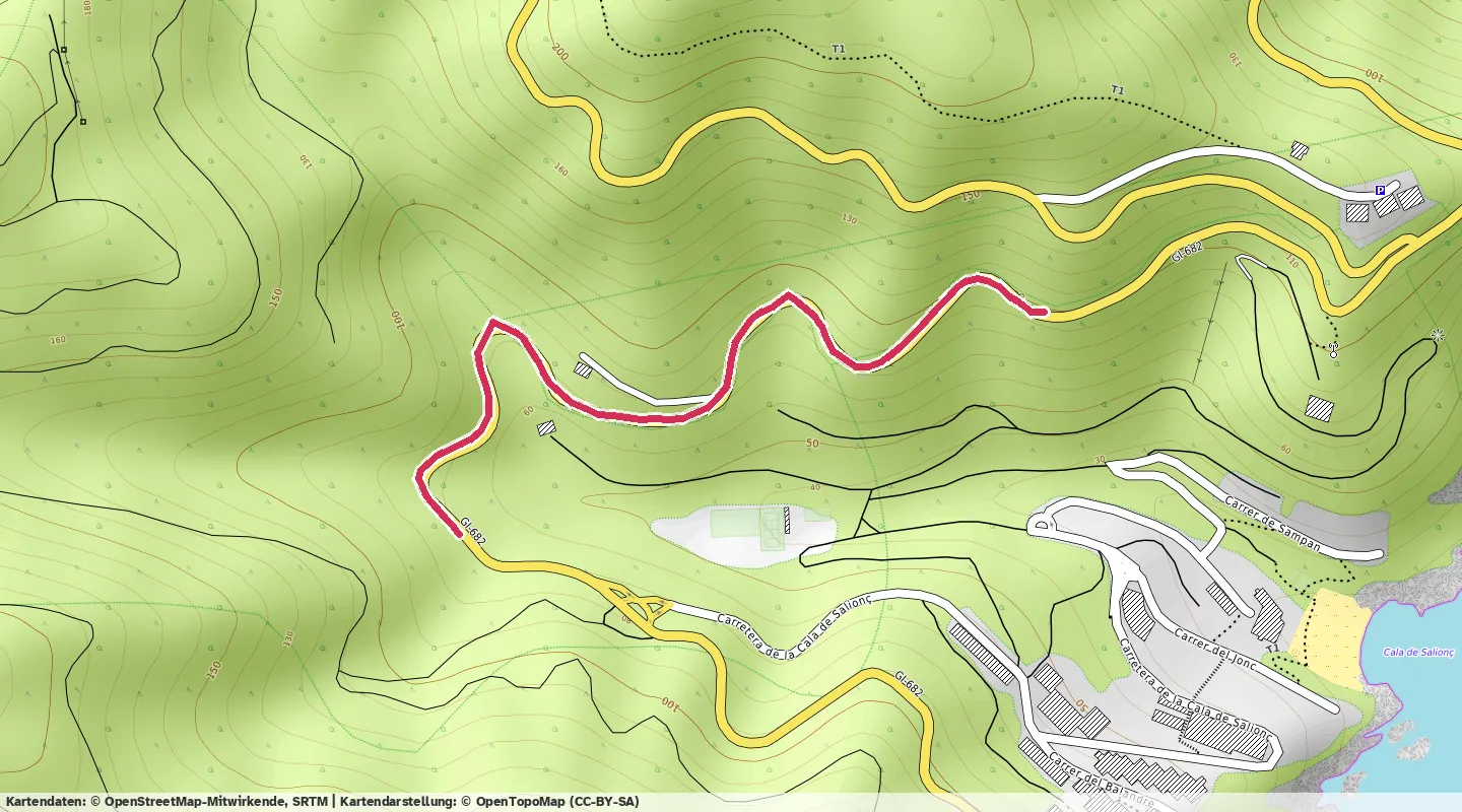 Route map for 🚴‍♂️ ⏰00:01:10 📏0.89km 🛫3m ❤️‍🔥133bpm 🪫125W 🧁8Kcal