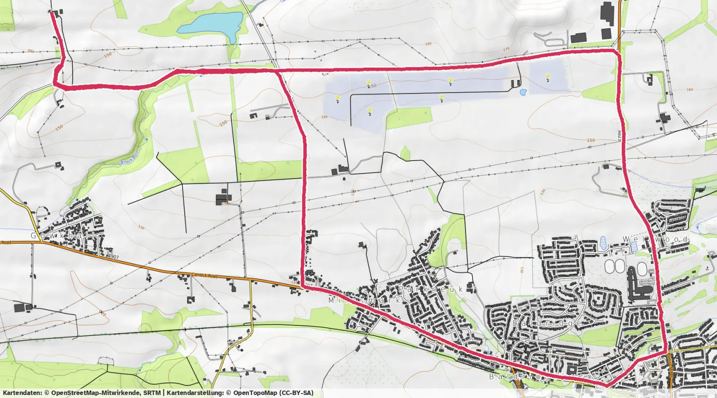 Route map for 🏃‍♂️ ⏰01:04:40 📏11.63km ⏱️5:33/km 🛫102m 🧁1,094Kcal