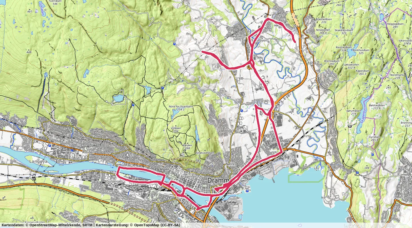 Route map for 🚴‍♂️ ⏰01:27:15 📏34.36km 🛫285m 🪫129W 🧁754Kcal