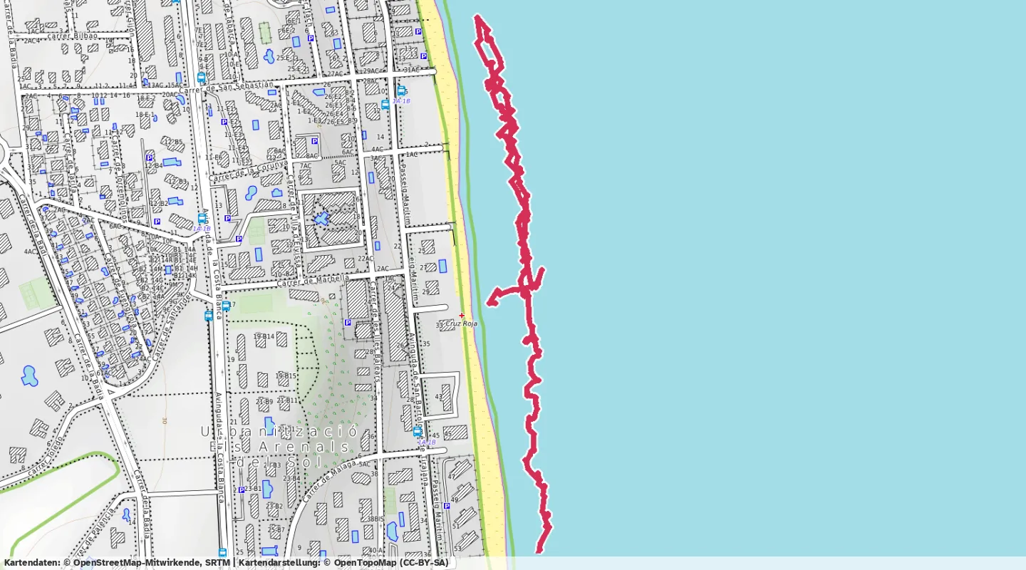 Route map for 🏊‍♂️ ⏰00:32:27 📏1.21km