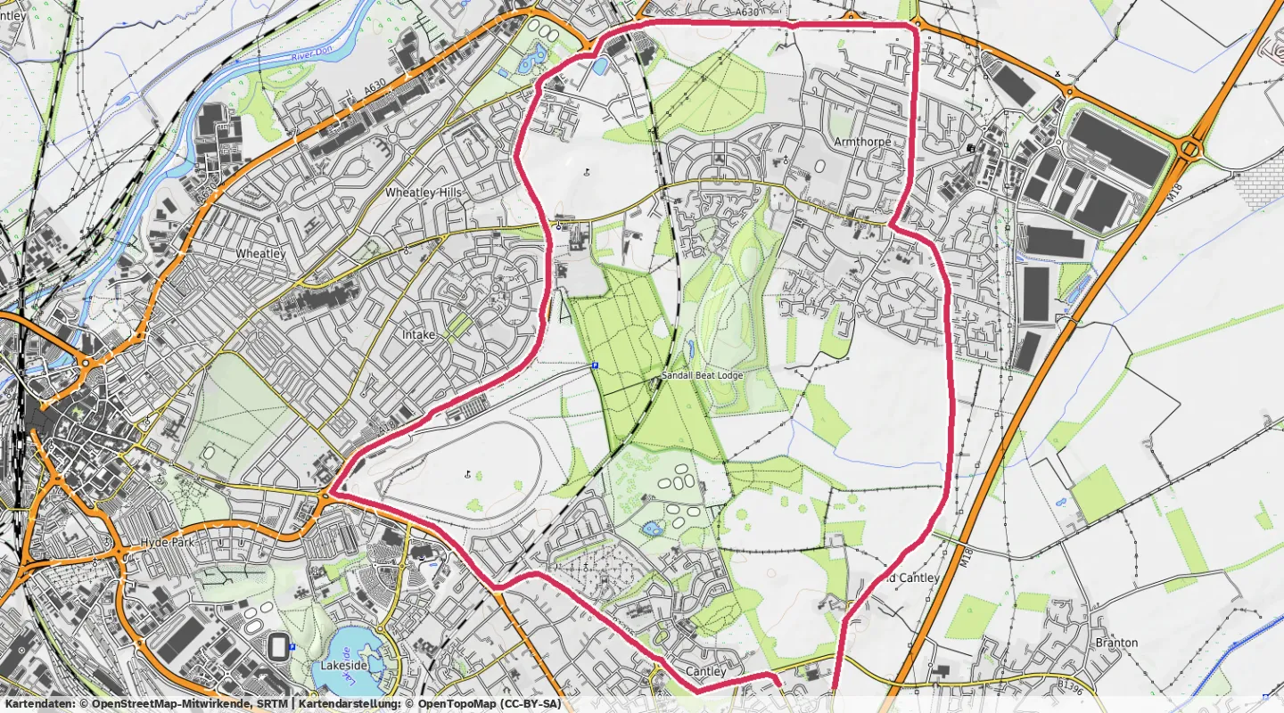 Route map for 🏃‍♂️ ⏰01:24:50 📏14.94km ⏱️5:40/km 🛫70m 🧁1,510Kcal