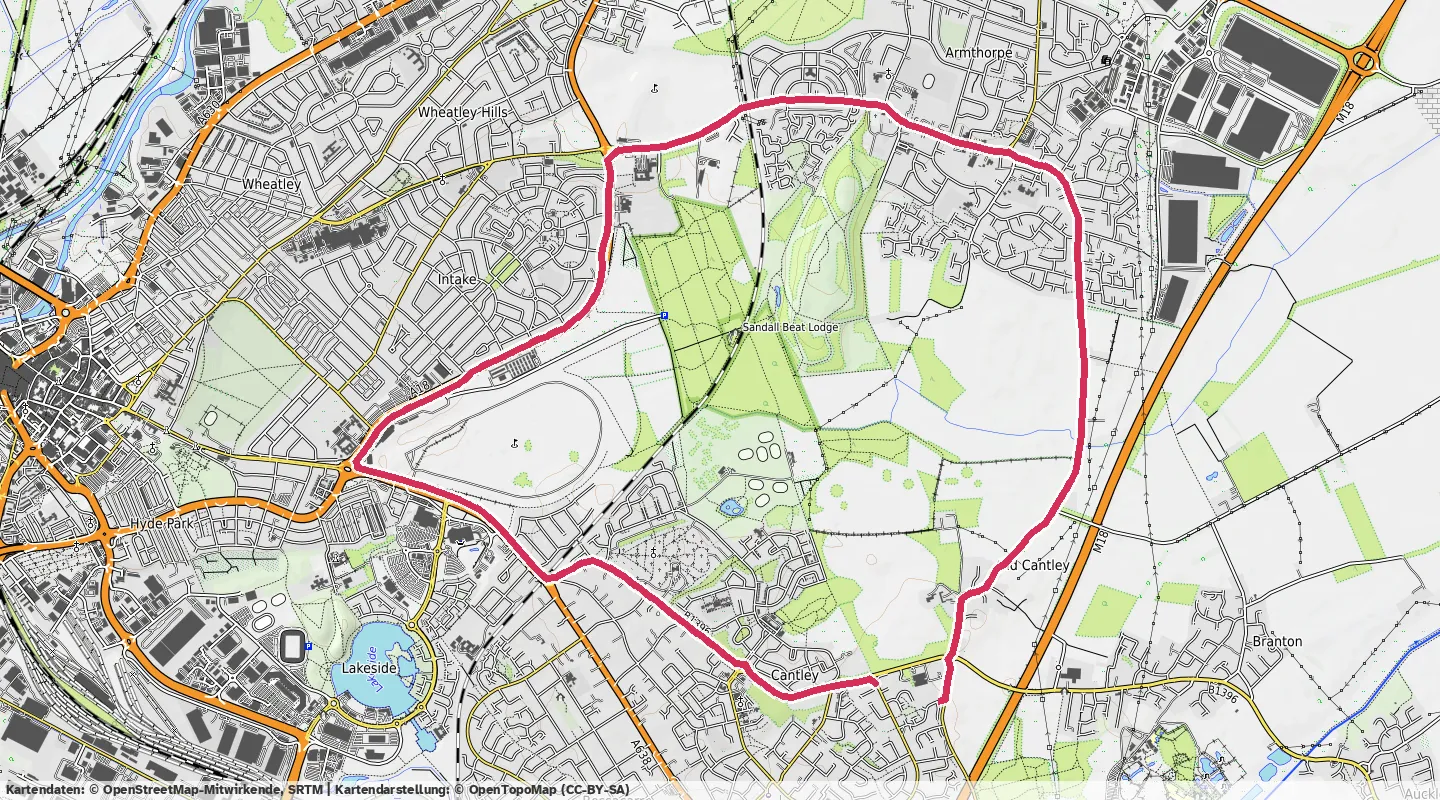 Route map for 🏃‍♂️ ⏰01:06:07 📏12.18km ⏱️5:25/km 🛫124m 🧁1,233Kcal