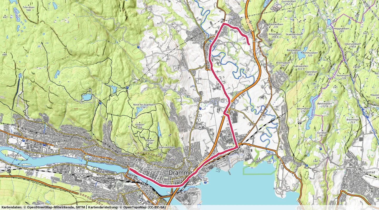 Route map for 🚴‍♂️ ⏰01:12:21 📏22.24km 🛫119m ❤️‍🔥152bpm 🪫89W 🧁432Kcal