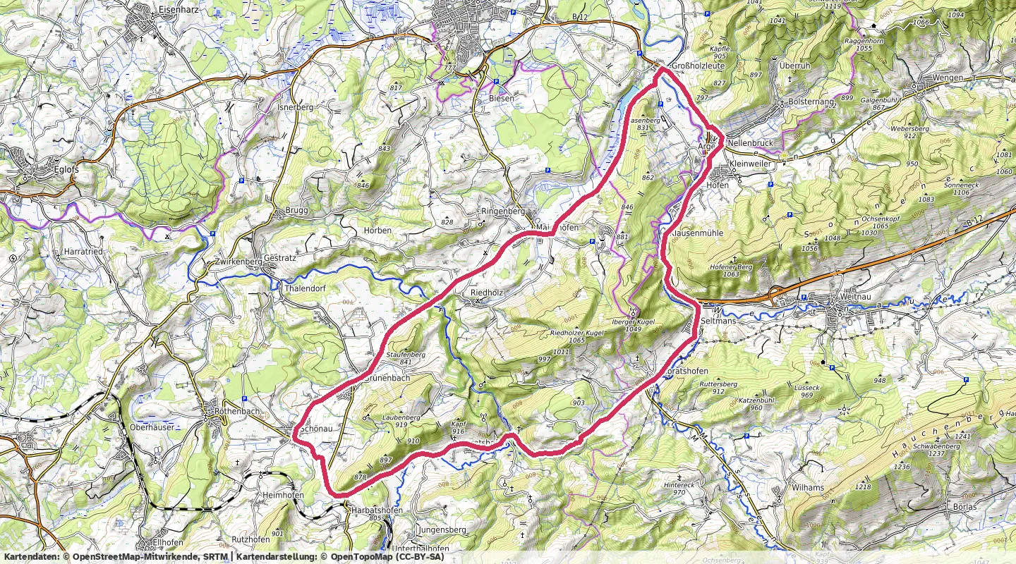 Route map for 🚴‍♂️ ⏰01:01:46 📏26.05km 🛫357m ❤️‍🔥164bpm 🪫188W 🧁697Kcal