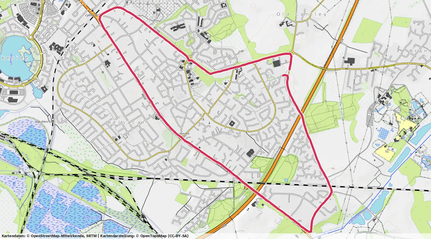 Route map for 🏃‍♂️ ⏰00:45:14 📏8.53km ⏱️5:18/km 🛫14m 🧁798Kcal