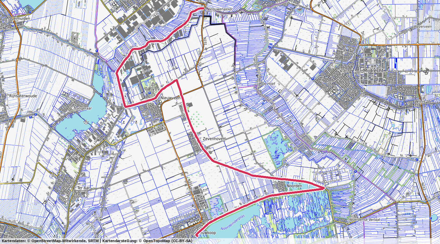 Route map for 🚴‍♂️ ⏰00:44:00 📏21.50km 🛫40m ❤️‍🔥127bpm 🪫141W 🧁403Kcal