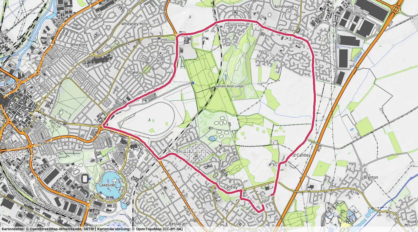Route map for 🏃‍♂️ ⏰01:15:46 📏12.81km ⏱️5:54/km 🛫73m 🧁1,282Kcal