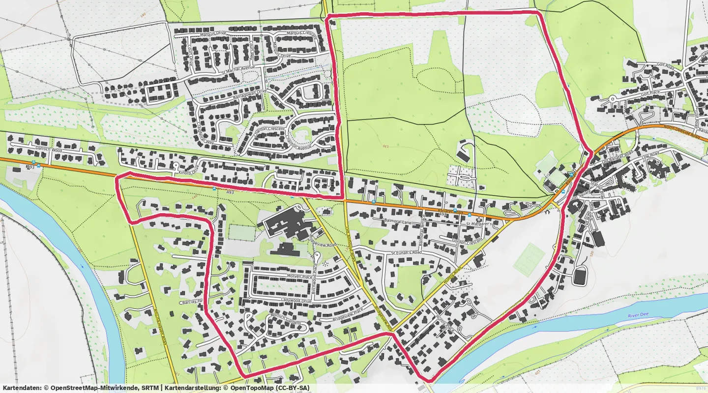 Route map for 🏃‍♂️ ⏰00:27:01 📏5.38km ⏱️5:01/km 🛫28m 🧁542Kcal️