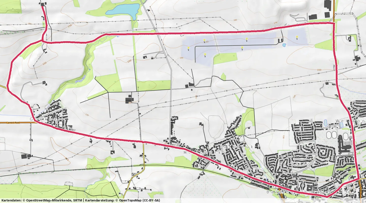Route map for 🏃‍♂️ ⏰00:56:40 📏11.7km ⏱️4:50/km 🛫97m 🧁1,037Kcal