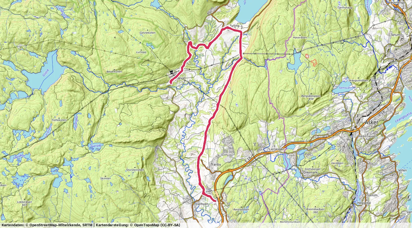 Route map for 🚴‍♂️ ⏰01:54:03 📏42.57km 🛫655m 🪫139W 🧁1,063Kcal