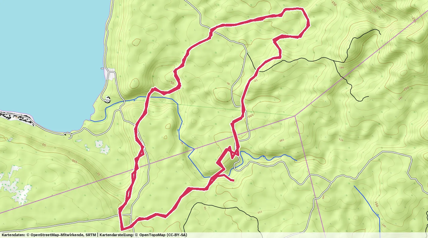 Route map for 🚴‍♂️ ⏰01:00:17 📏33.68km 🛫258m ❤️‍🔥150bpm 🪫162W 🧁571Kcal