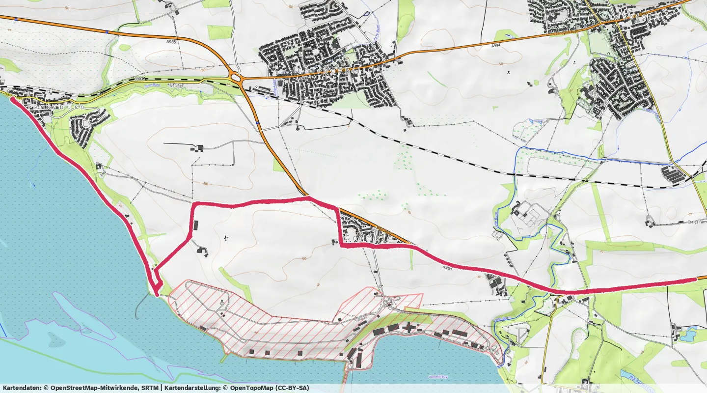 Route map for 🏃‍♂️ ⏰01:18:02 📏13.99km ⏱️5:34/km 🛫92m 🧁1,329Kcal