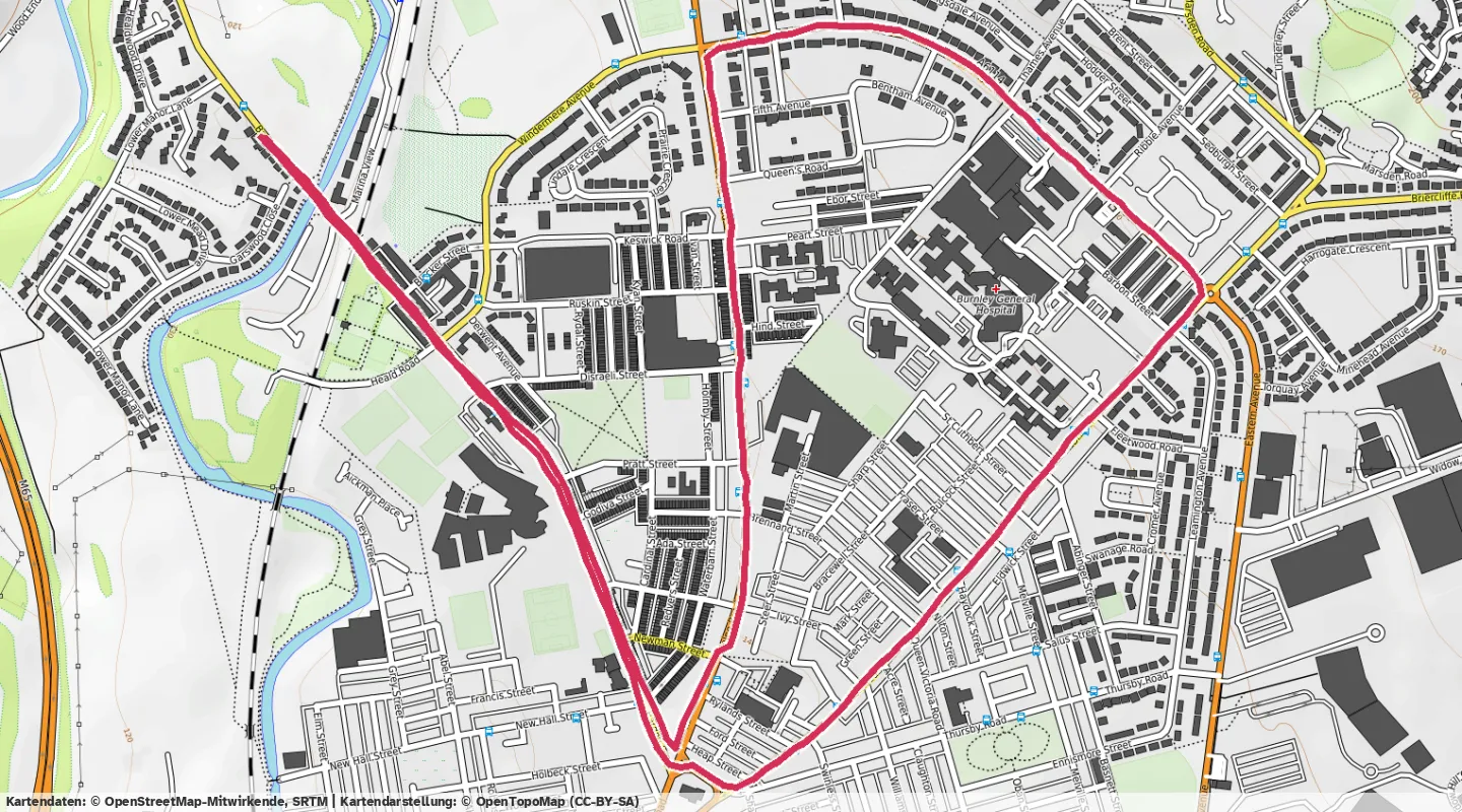Route map for 🏃‍♂️ ⏰00:32:51 📏5.49km ⏱️5:58/km 🛫49m 🧁453Kcal