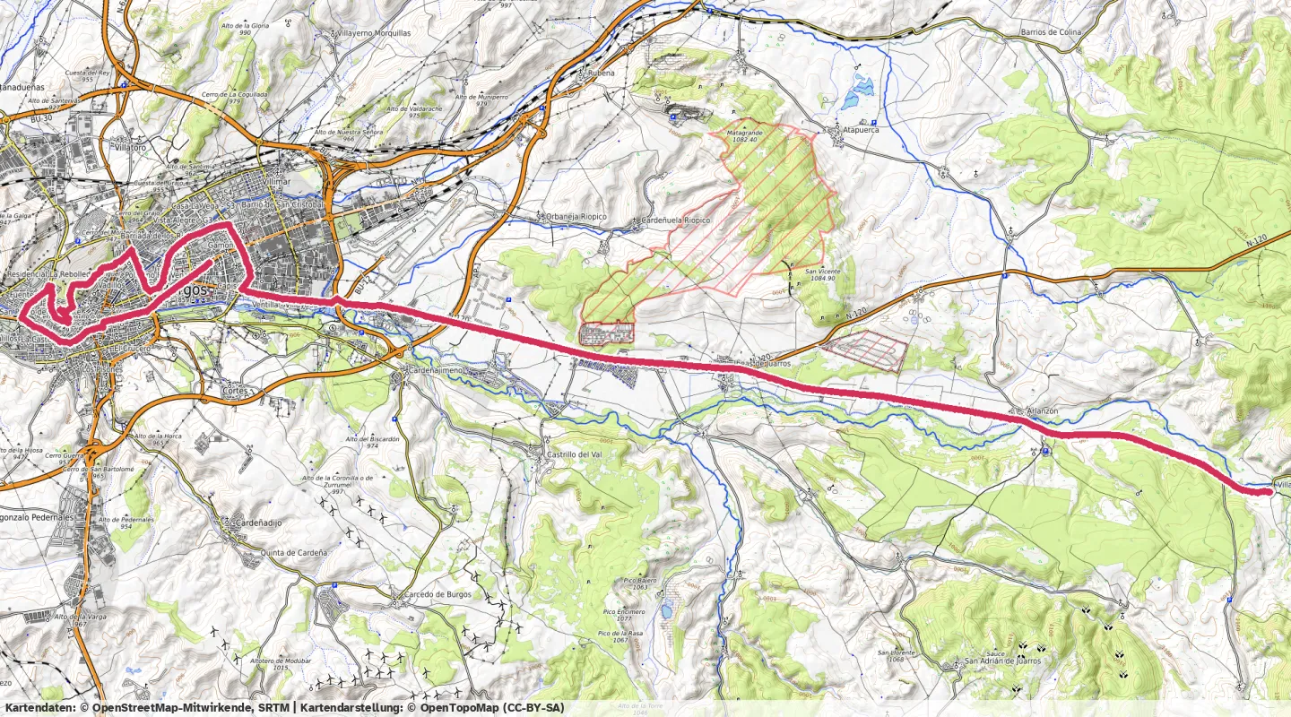 Route map for 🚴‍♂️ ⏰01:19:57 📏38.08km 🛫103m 🪫125W 🧁653Kcal