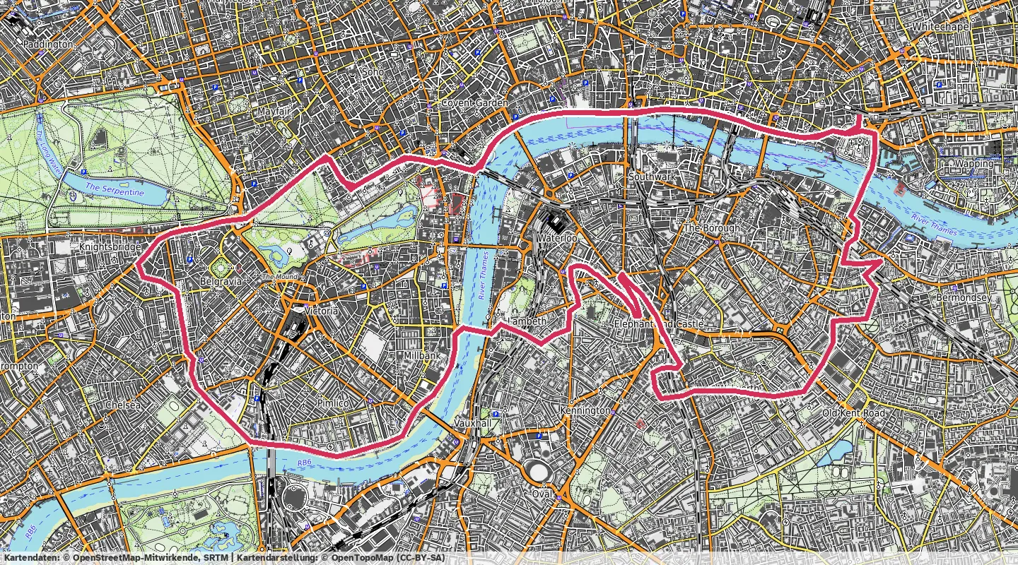 Route map for 🚴‍♂️ ⏰01:00:30 📏26.56km 🛫258m ❤️‍🔥146bpm 🪫149W 🧁527Kcal