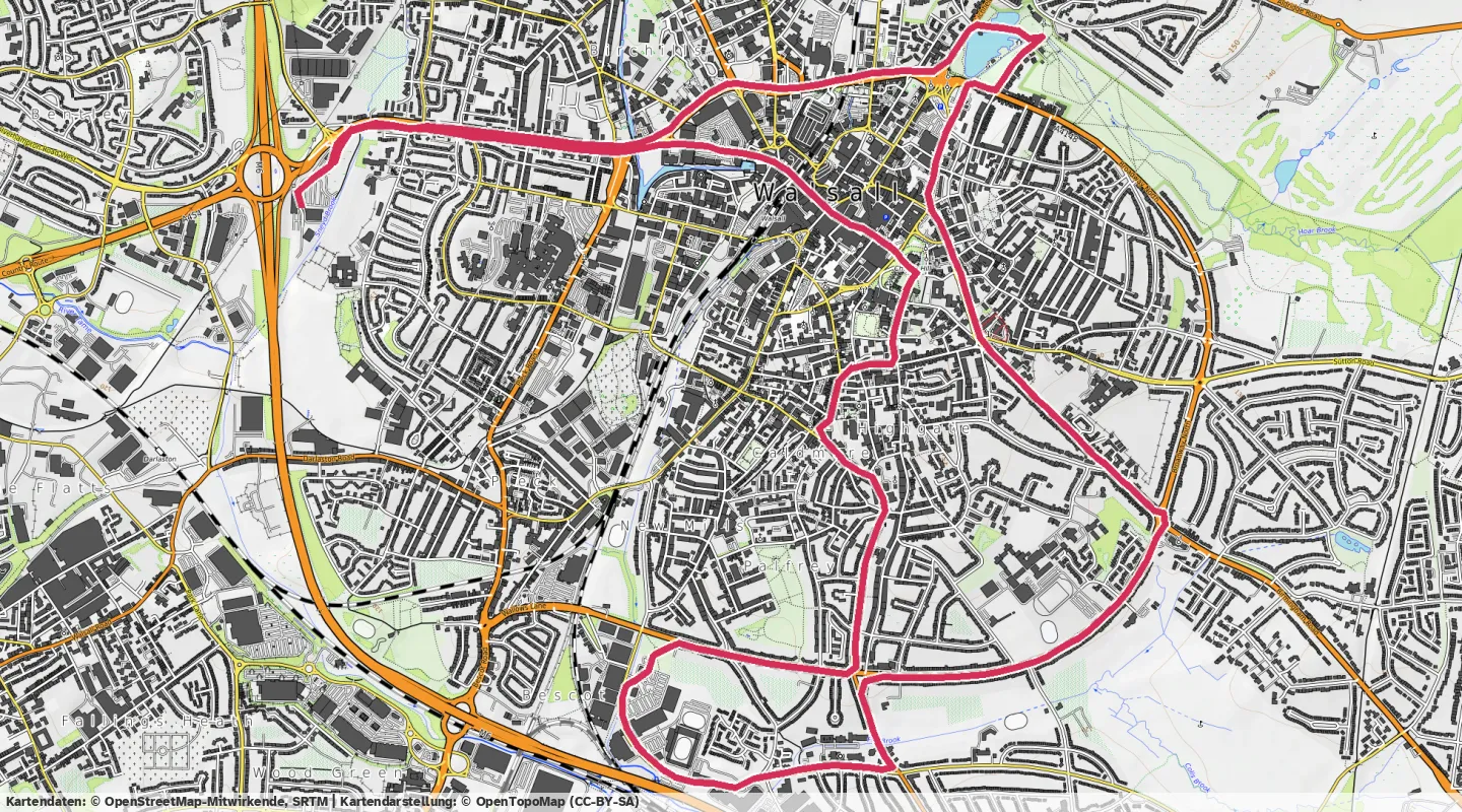 Route map for 🏃‍♂️ ⏰01:25:21 📏14.46km ⏱️5:54/km 🛫90m 🧁1,482Kcal