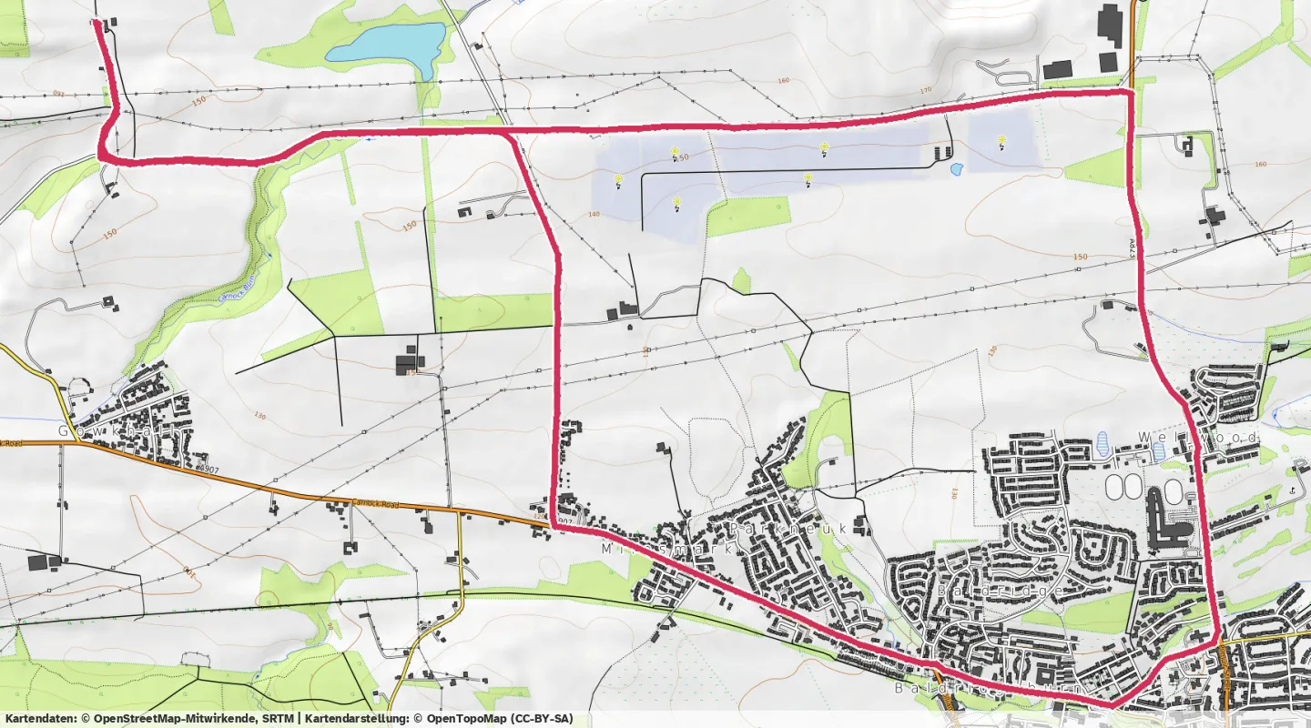 Route map for 🏃‍♂️ ⏰01:11:25 📏12.06km ⏱️5:55/km 🛫102m 🧁1,145Kcal