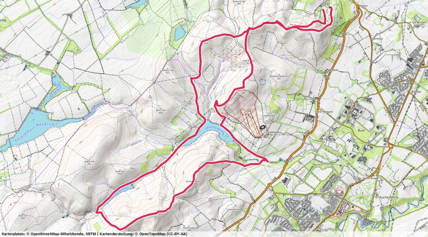 Route map for 🏃‍♂️ ⏰03:13:41 📏22.31km ⏱️8:40/km 🛫1120m ❤️‍🔥160bpm 🧁2,478Kcal