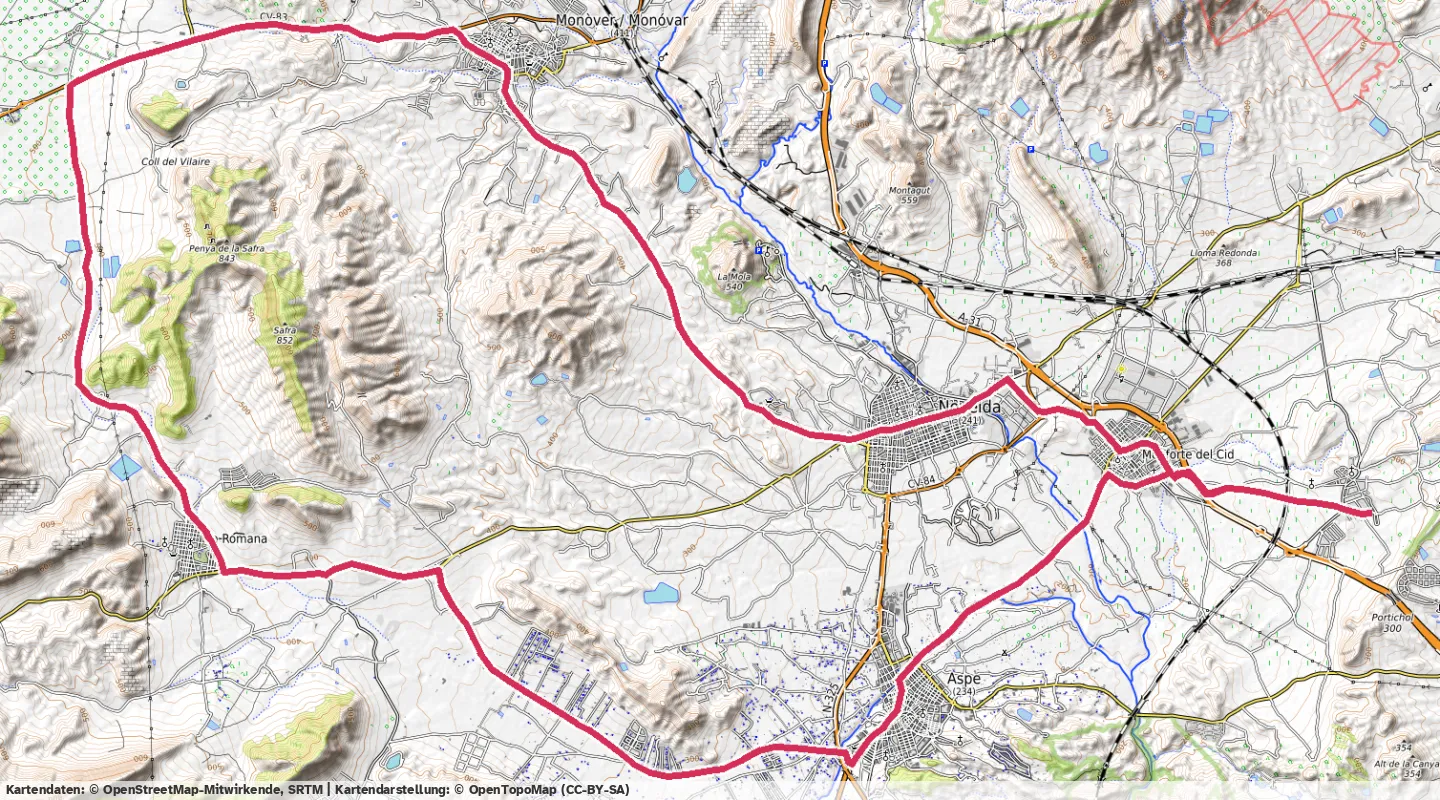 Route map for 🚴‍♂️ ⏰02:07:21 📏54.9km 🛫394m 🪫114W 🧁975Kcal