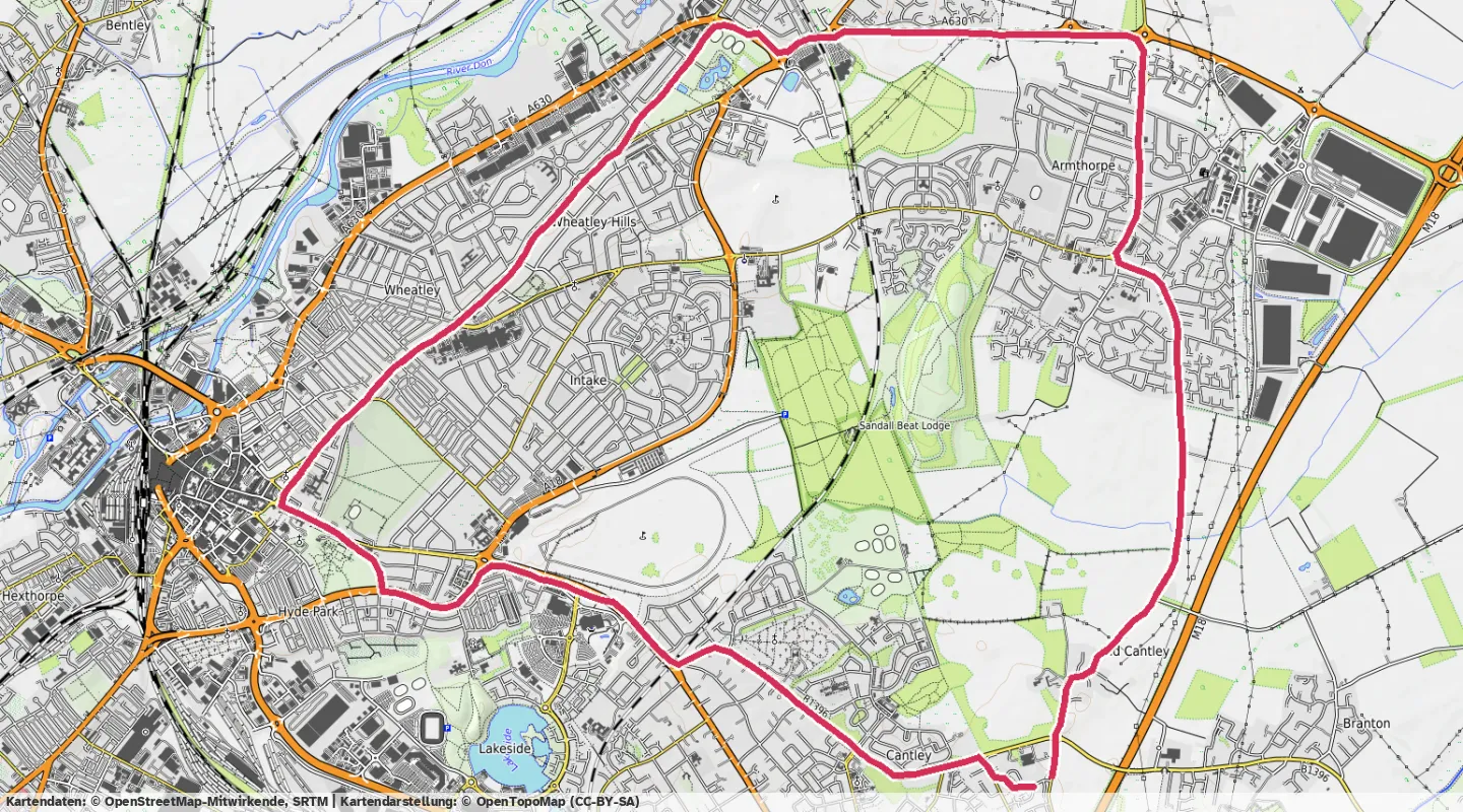 Route map for 🏃‍♂️ ⏰01:42:13 📏17.29km ⏱️5:54/km 🛫81m 🧁1,726Kcal