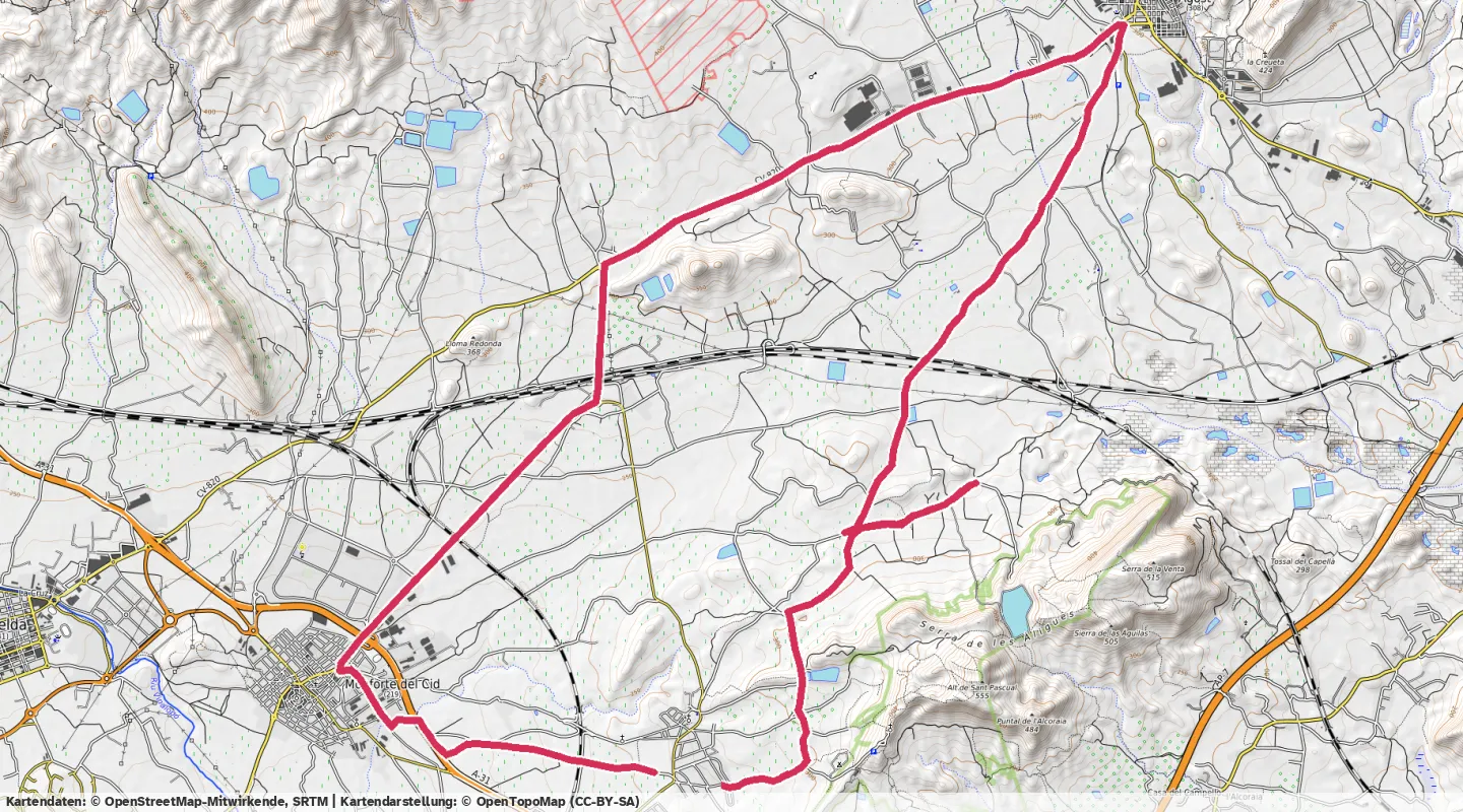 Route map for 🚴‍♂️ ⏰00:54:59 📏25.73km 🛫200m 🪫145W 🧁533Kcal