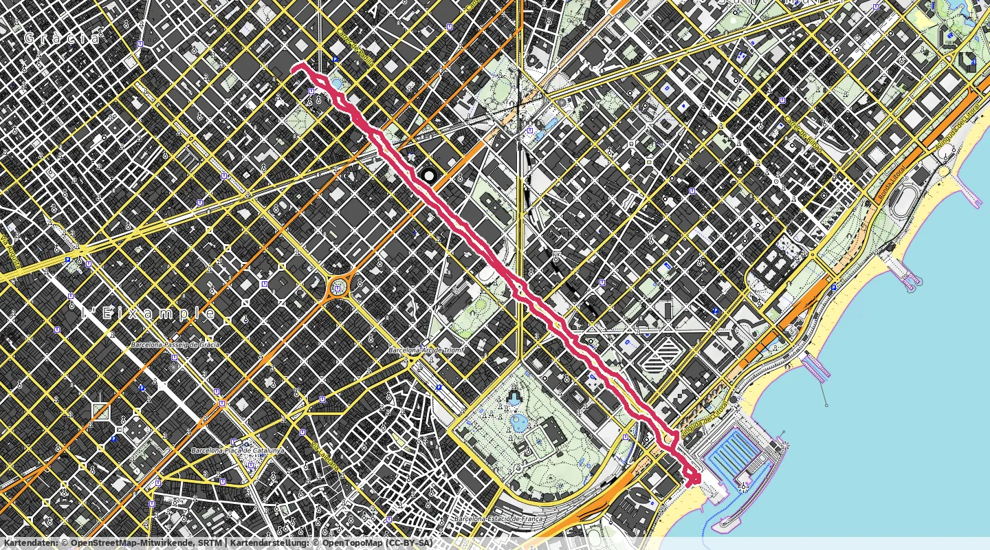 Route map for 🏃‍♂️ ⏰00:36:37 📏6.87km ⏱️5:19/km 🛫68m 🧁660Kcal