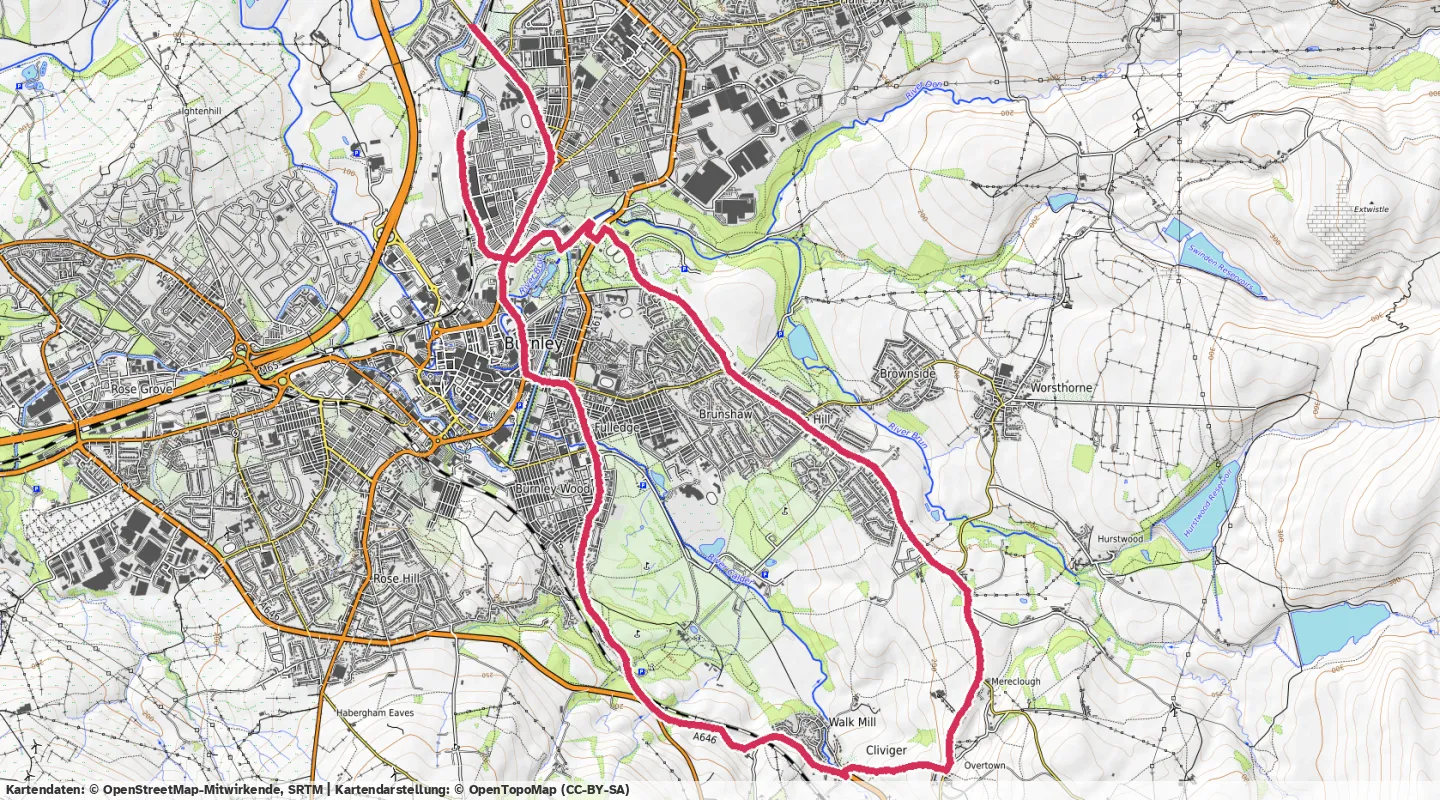 Route map for 🏃‍♂️ ⏰01:30:05 📏14.48km ⏱️6:13/km 🛫200m 🧁1,172Kcal