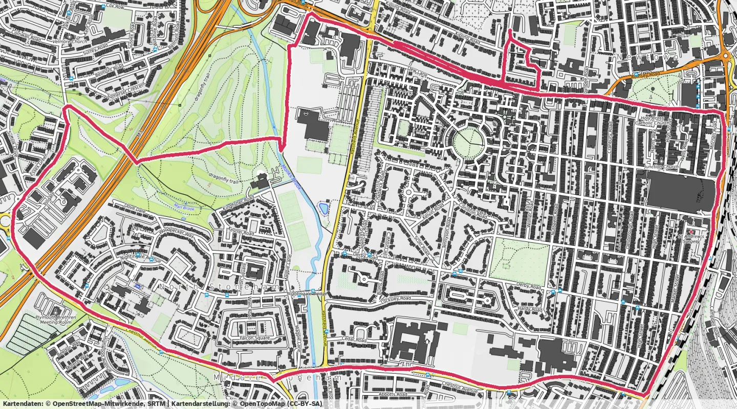 Route map for 🏃‍♂️ ⏰00:40:28 📏8.31km ⏱️4:52/km 🛫27m 🧁784Kcal