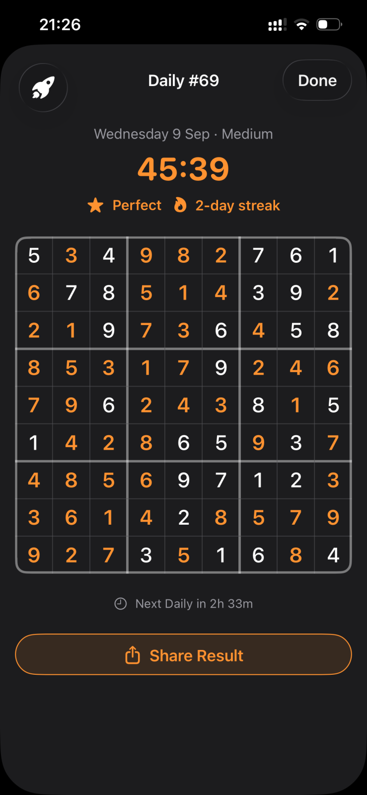 Cover of 2026-09-09 Sudoku medium #69