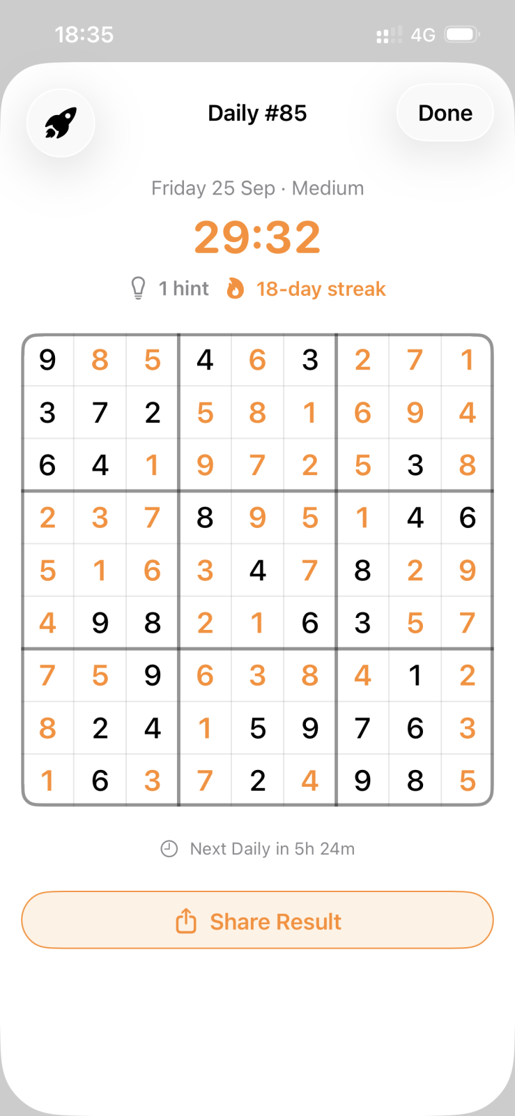 Cover of 2026-09-25 Sudoku medium #10,722