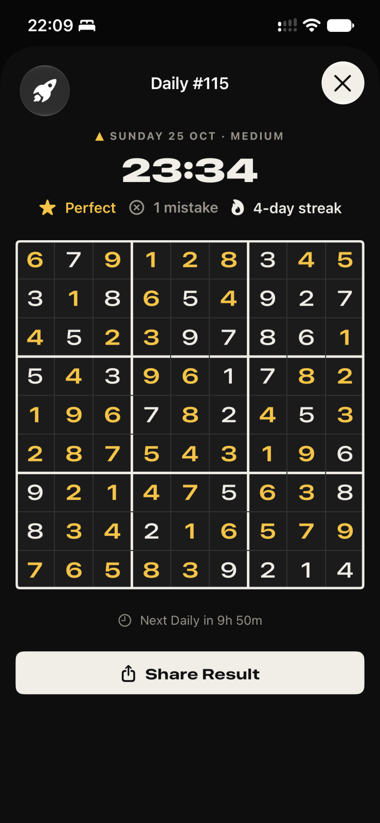 Cover of 2026-10-25 Sudoku medium